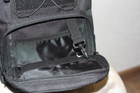 Тактический рюкзак Silver Knight однолямочный с системой M.O.L.L.E Black (098-black) - изображение 10