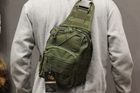 Тактичний рюкзак Silver Knight однолямочный з системою M. O. L. L. E Olive (098-olive) - зображення 5