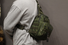 Тактичний рюкзак Silver Knight однолямочный з системою M. O. L. L. E Olive (098-olive) - зображення 6