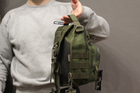 Тактичний рюкзак Silver Knight однолямочный з системою M. O. L. L. E Olive (098-olive) - зображення 10