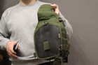 Тактичний рюкзак Silver Knight однолямочный з системою M. O. L. L. E Olive (098-olive) - зображення 11