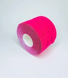Тейп кинезио с отверстиями 5 см Kinesiology Tape, перфорированный тейп розовый - изображение 3