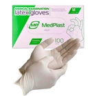 Перчатки латексные медицинские MedPlast одноразовые смотровые опудренные M 100 шт (50 пар) - изображение 2