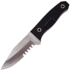 Нож Gerber Carbon Fixed Blade, рукоятка карбон (длина: 21.4cm, лезвие: 10.5cm), зубчатый - изображение 1
