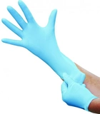 Одноразові рукавички нітрилові Медіком 100 шт в упаковці Розмір М Блакитні - изображение 3
