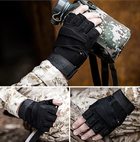 Перчатки тактические беспалые BLACKHAWK размер XL Черные - изображение 2