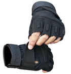 Перчатки тактические беспалые BLACKHAWK размер XL Черные - изображение 6