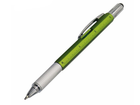 Кулькова ручка Genkky З викруткою, стилусом, лінійкою і рівнем Чорне чорнило Зелений (1004-446-09) - зображення 1