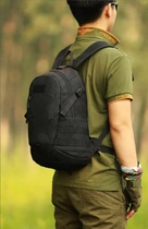 Рюкзак Тактичний Універсальний Tactical Mochila-01 Black Водонепроникний 20 літрів - зображення 4