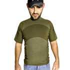 Тактическая футболка с коротким рукавом Lesko A424 Green L потоотводящая армейская камуфляжная (F_4253-12429) - изображение 3