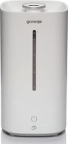 Зволожувач повітря Gorenje 5 л/20 м2/ ультразвуковий/ автовідключення/холодна пара/біла (H45W)