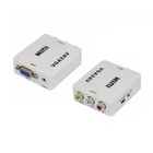 Міні-VGA AV 3RCA вхід VGA/вихід композитний 720P/1080P білий BOX