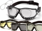 Баллистические очки с уплотнителем и диоптрической вставкой Pyramex модель V2G дымчатые - изображение 7