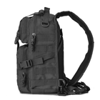 Рюкзак сумка тактична військова Oxford 600D 20л через плече Black - зображення 3