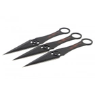 Метальні ножі набір 3 штуки в чохлі K004 Чорний - зображення 8