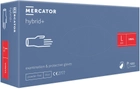 Перчатки виниловые Mercator® hybrid+ нестерильные неопудренные голубые L (6736061) - изображение 1