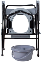 Крісло-стілець Ridni KJT710B із санітарним обладнанням нерегульоване за висотою складане (RD-CARE-T01) - зображення 2