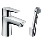Cмеситель для гигиенического душа HANSGROHE TALIS E на умывальник с лейкой однорычажный хром латунь 71729000