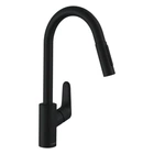 Смеситель для кухни Hansgrohe Focus с выдвижным изливом, черный (31815670)