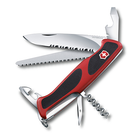 Складной нож Victorinox RANGERGRIP 155 130мм/3сл/12функ/крас-черн /волн/lock/штоп/пила Vx09563.WC - изображение 1