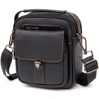 Компактний месенджер на два відділення чоловічий Vintage Bag 20395 Чорний