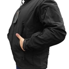 Тактична куртка Soft Shell Lesko A001 Black M вітровка для чоловіків з кишенями водонепроникна (SKU_4255-12393) - зображення 4