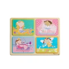 Деревянные пазлы в футляре Natural Play Wooden Puzzle: Little Princesses Маленькие принцессы Melissa & Doug MD31365