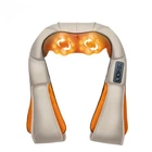 Массажер роликовый Massager of neck kneading Shiatsu для шеи, спины и всего тела с подогревом бежевый