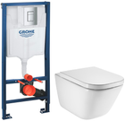 Инсталляция GROHE Rapid SL 38772001 + унитаз ROCA Gap A34H47C000/A34647L000 с сиденьем SoftClose A80148200U