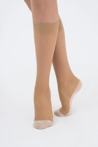Жіночі гольфи з бавовняними підслідниками Giulia FOOTIES STYLE KNEE-HIGH 20 one size Beige-daino