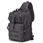 Рюкзак сумка тактовна військова Eagle M04B Oxford 600D 20л через плечі Black - зображення 1