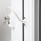 Дитячий замок на вікна Key Lock з тросом білий