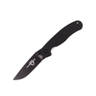 Нож складной карманный из нержавеющей стали Ontario RAT II BP Black (8861) - изображение 2