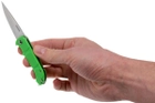 Нож-флиппер складной карманный туристический Ontario OKC Navigator Green твердость стали до 55 единиц для активных людей - изображение 6