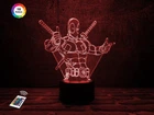 3D ночник "Дэдпул 3" (УВЕЛИЧЕННОЕ ИЗОБРАЖЕНИЕ) + пульт ДУ + сетевой адаптер+ батарейки (3ААА) 3DTOYSLAMP