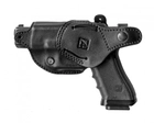 Подплечная поясная кожаная кобура A-LINE для Glock черная (3КУ9) - изображение 9