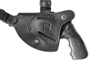 Подплечная, поясная, внутрибрючная кожаная кобура A-LINE для револьвера черная (3КУ3 Альфа420) - изображение 8