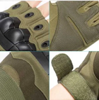 Тактические перчатки без пальцев Зеленый Размер L (17092142125) - изображение 2