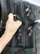 Тактический военный походный рюкзак Crinkel 1200D 25л Black Украина (1020) - изображение 4