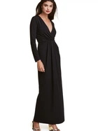 Платье длинное осеннее женское H&M 0459834_01 34 Черное (KAY2000000941639)