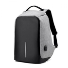 Рюкзак протикрадій з MHZ USB елегантний, універсальний, багатофункціональний. Сірий - зображення 5
