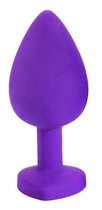 Анальная пробка с кристаллом Slash, Large цвет фиолетовый (22328787000000000) - изображение 1