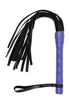 Плеть VIP Leather Flogger 14 хвостов цвет черно-фиолетовый (16675229000000000) - изображение 2