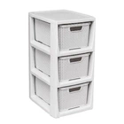 Комод BRANQ RATTAN на 3 ящики міні 29.5x24.0x48.7см белый (BRQ - 1725.1)