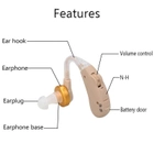 Слуховий апарат завушний Axon E-103, аналоговий посилювач слуху (VS7002584) - зображення 4