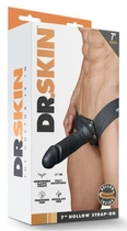 Чоловічий страпон Blush Novelties Dr. Skin 7 Inch Hollow Strap On колір чорний (21068005000000000) - зображення 1