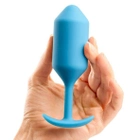 Професійна анальна пробка B-Vibe Snug Butt Plug 3 колір блакитний (+21793008000000000) - зображення 5