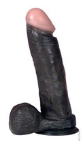 Реалістичний фалоімітатор коричневого кольору з присоском Man Size (00337000000000000) - зображення 1