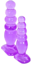 Комплект з 2х анальних пробок Doc Johnson Crystal Jellies Anal Delight Traner колір фіолетовий (12651017000000000) - зображення 3