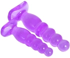 Комплект з 2х анальних пробок Doc Johnson Crystal Jellies Anal Delight Traner колір фіолетовий (12651017000000000) - зображення 5